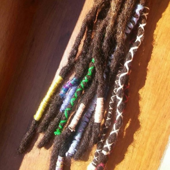 clip in brown black ombre dreadlock weft